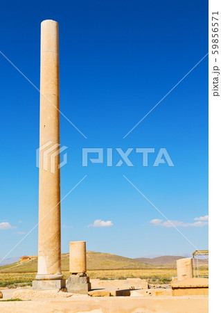 in iran   pasargad  the old  construction 59856571