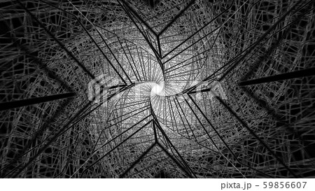 Black and White Twisted Geometric Tunnel made of Black and White Twisted Geometric Tunnel made of 59856607