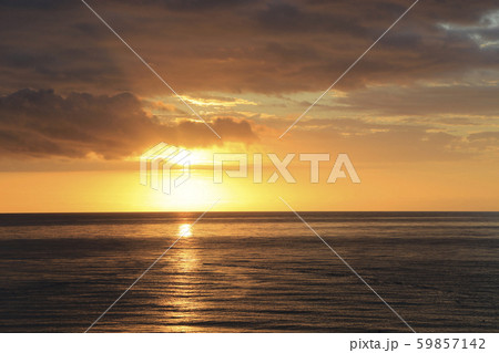 Amazing sunrise at sea in the morning 59857142
