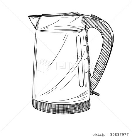 Yellow Electric Kettle Isolated On White Stock Photo 71212669