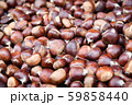 Closeup of a group of chestnuts . 59858440