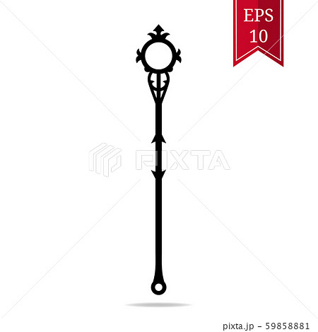 Silhouette Staff Icon isolated on white. Vector. Silhouette Staff Icon isolated on white. Vector. 59858881