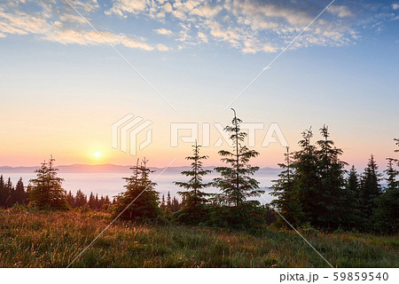 Sunset in the mountains landscape. Dramatic sky. Carpathian of Ukraine Europe Sunset in the mountains landscape. Dramatic sky. Carpathian of Ukraine Europe 59859540