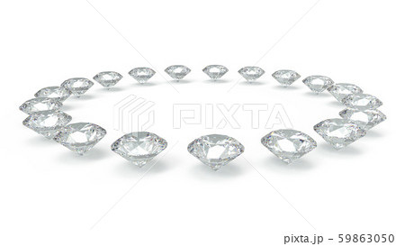 ダイヤモンド　サークル バックグランド白系 テキストスペース　CG 59863050