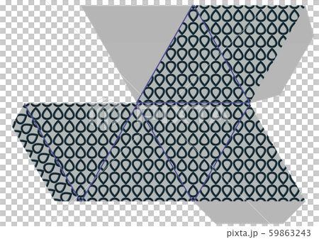 正六面体の展開図のイラスト素材