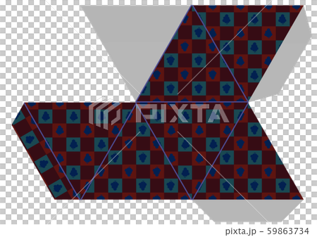 正六面体の展開図のイラスト素材