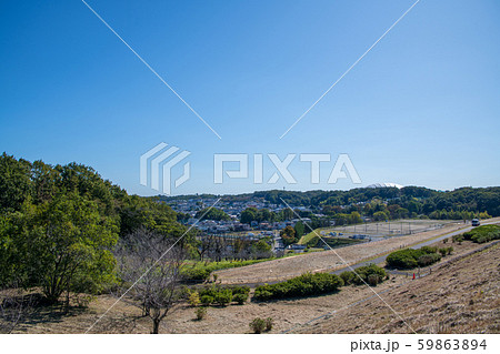 山口貯水池　狭山湖　西武ドーム　遊園地方面　狭山丘陵 59863894