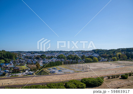 山口貯水池　狭山湖　西武ドーム　遊園地方面　狭山丘陵 59863917