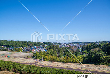山口貯水池　狭山湖　西武ドーム　遊園地方面　狭山丘陵 59863922