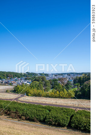 山口貯水池　狭山湖　西武ドーム　遊園地方面　狭山丘陵 59863923