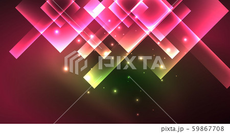 Neon geometric abstract background in hipster style on light background. Space retro design. Color 59867708