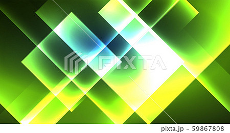 Neon glowing techno square rectangle lines, blue hi-tech futuristic abstract background 59867808