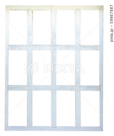 White wood window frame isolated on white White wood window frame isolated on white 59867887