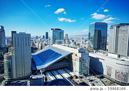 大阪梅田 阪急グランドビルから見るJR大阪駅周辺 59868166