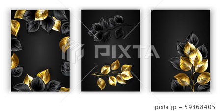Design with black and gold branches 59868405