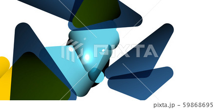 Triangle geometric background in trendy style on light background. Retro vector illustration 59868695