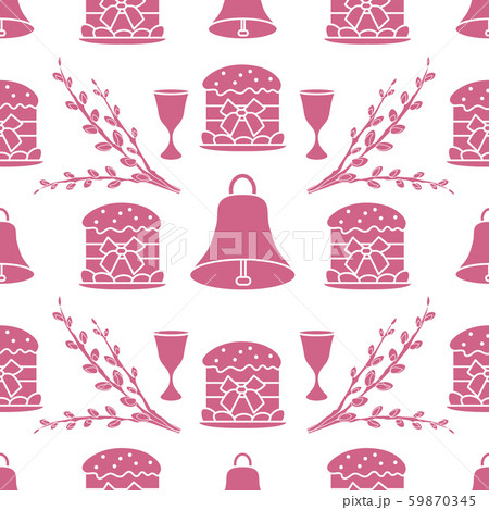 Seamless pattern with Easter symbols 59870345