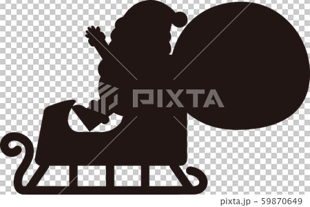 クリスマス ソリに乗ったサンタクロース シルエット 影絵 切り絵のイラスト素材 クリスマス ソリに乗ったサンタクロース シルエット 影絵 切り絵のイラスト素材
