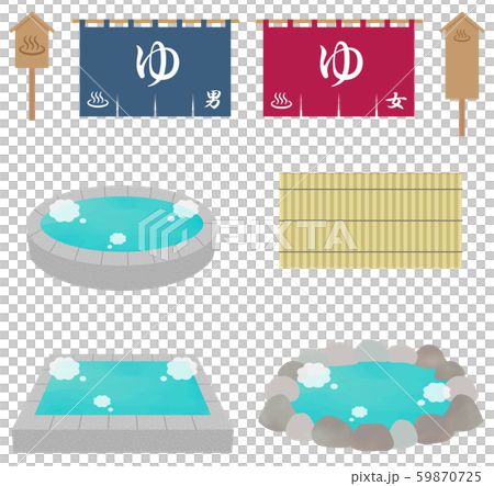 Hot spring bathhouse set Hot spring bathhouse set 59870725