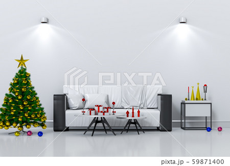 Christmas interior living room. 3d render 59871400