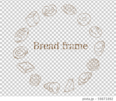 サクサクパンのフレームイラスト画像 59871892