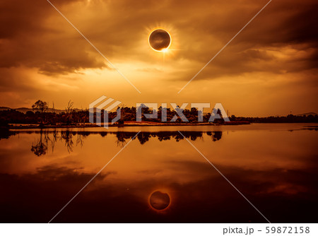 Scientific natural phenomenon. Total solar eclipse Scientific natural phenomenon. Total solar eclipse 59872158