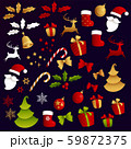 Merry Christmas decoration for holiday vector illustration. 59872375