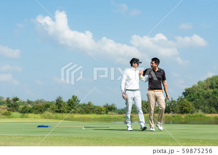 Group Professional Golfer asian man walking 59875256
