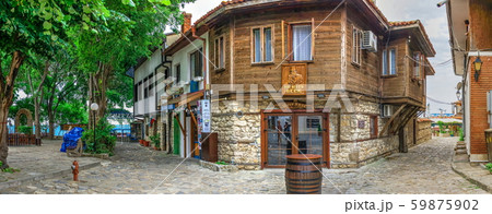 Streets of the old town of Nessebar, Bulgaria 59875902
