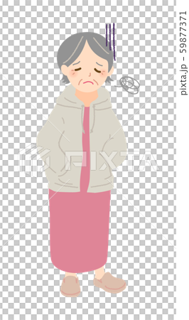 落ち込むパーカーを着た女性 59877371