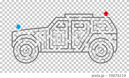 装甲車の迷路（塗り絵） 59878219