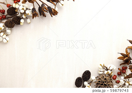 おちばと木の実のフレーム おちばと木の実のフレーム 59879743