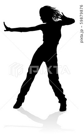 Street Dance Dancer Silhouetteのイラスト素材