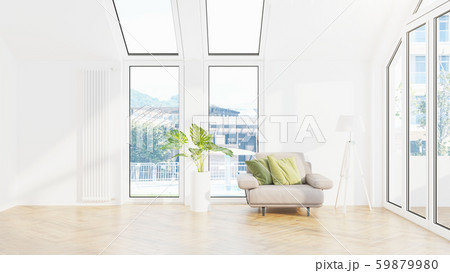 Modern design living room interior with beautiful view . 3D rendering Modern design living room interior with beautiful view . 3D rendering 59879980