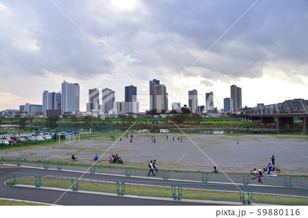 多摩川の風景 59880116