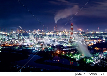 水島工場群の夜景 水島工場群の夜景 59880874
