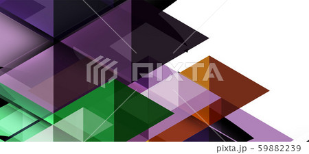 Colorful repeating triangles modern geometric in contemporary style on white background. Abstract 59882239