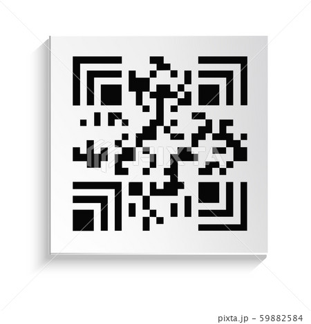 QR code isolated icon, product sticker with hidden serial number 59882584