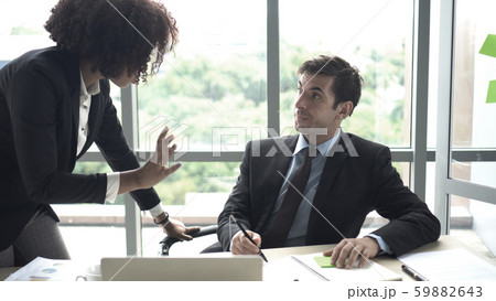 Fighting at work international colleauge argue on business matters Fighting at work international colleauge argue on business matters 59882643