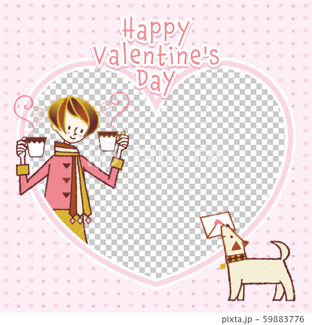 Valentine_heart frame_heart dot_pink Valentine_heart frame_heart dot_pink 59883776