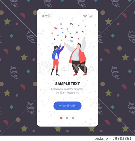 couple celebrating merry christmas happy new year winter holidays concept fat guy and thin girl couple celebrating merry christmas happy new year winter holidays concept fat guy and thin girl 59883861