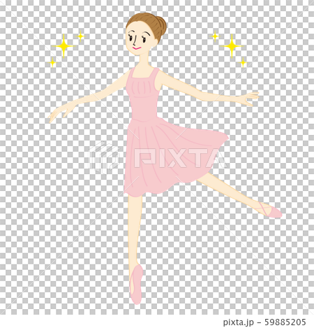 Ballet pose lesson illustration 59885205