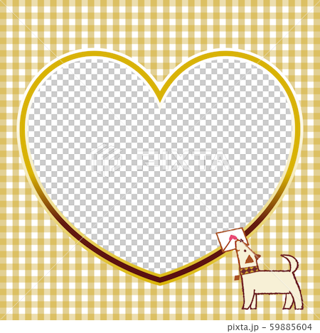 Heart Photo Frame_Check_Gold - Stock Illustration [59885604] - PIXTA