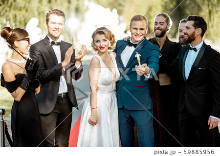 Movie actors on the red carpet outdoors Movie actors on the red carpet outdoors 59885956