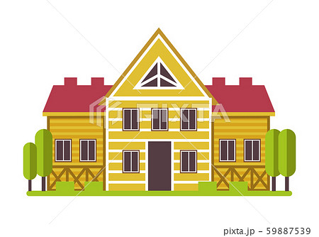 Suburban mansion or countryside private house isolated icon Suburban mansion or countryside private house isolated icon 59887539