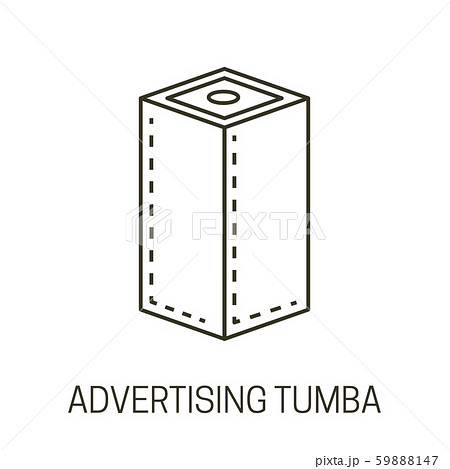 Advertising tumba or banner stand isolated line icon 59888147