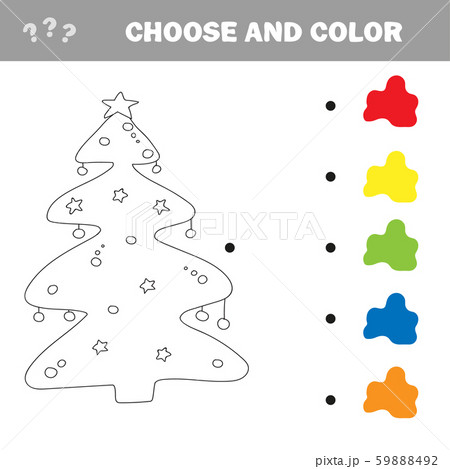 Coloring Book Or Page Illustration Christmas のイラスト素材 59888492 Pixta