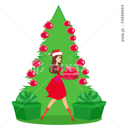 beautiful girl in Christmas inspired costume, beautiful girl in Christmas inspired costume, 59888664