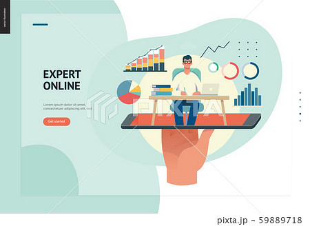 Business series - expert online consulting web template 59889718