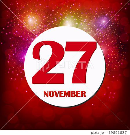 November 27 icon. For planning important day. 59891827